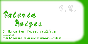 valeria moizes business card
